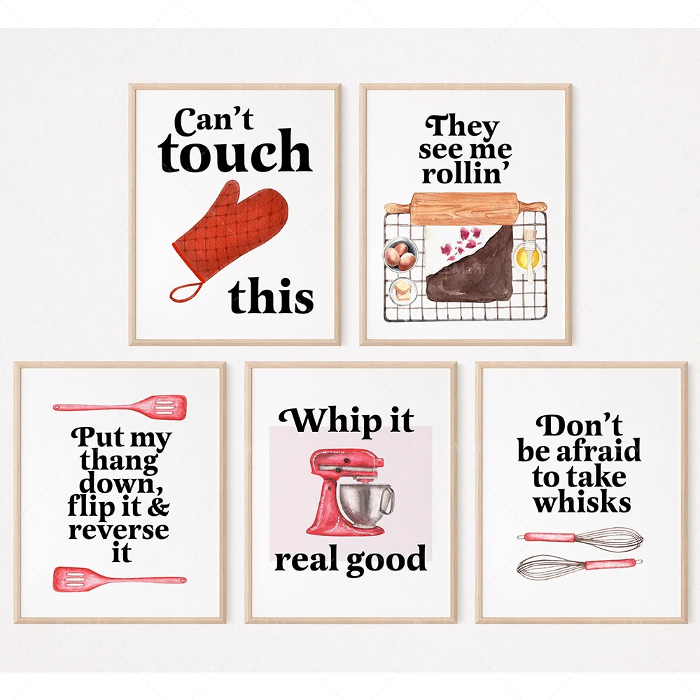 Kitchen And Baking Life - Funny Baking Quotes Posters, Food Puns