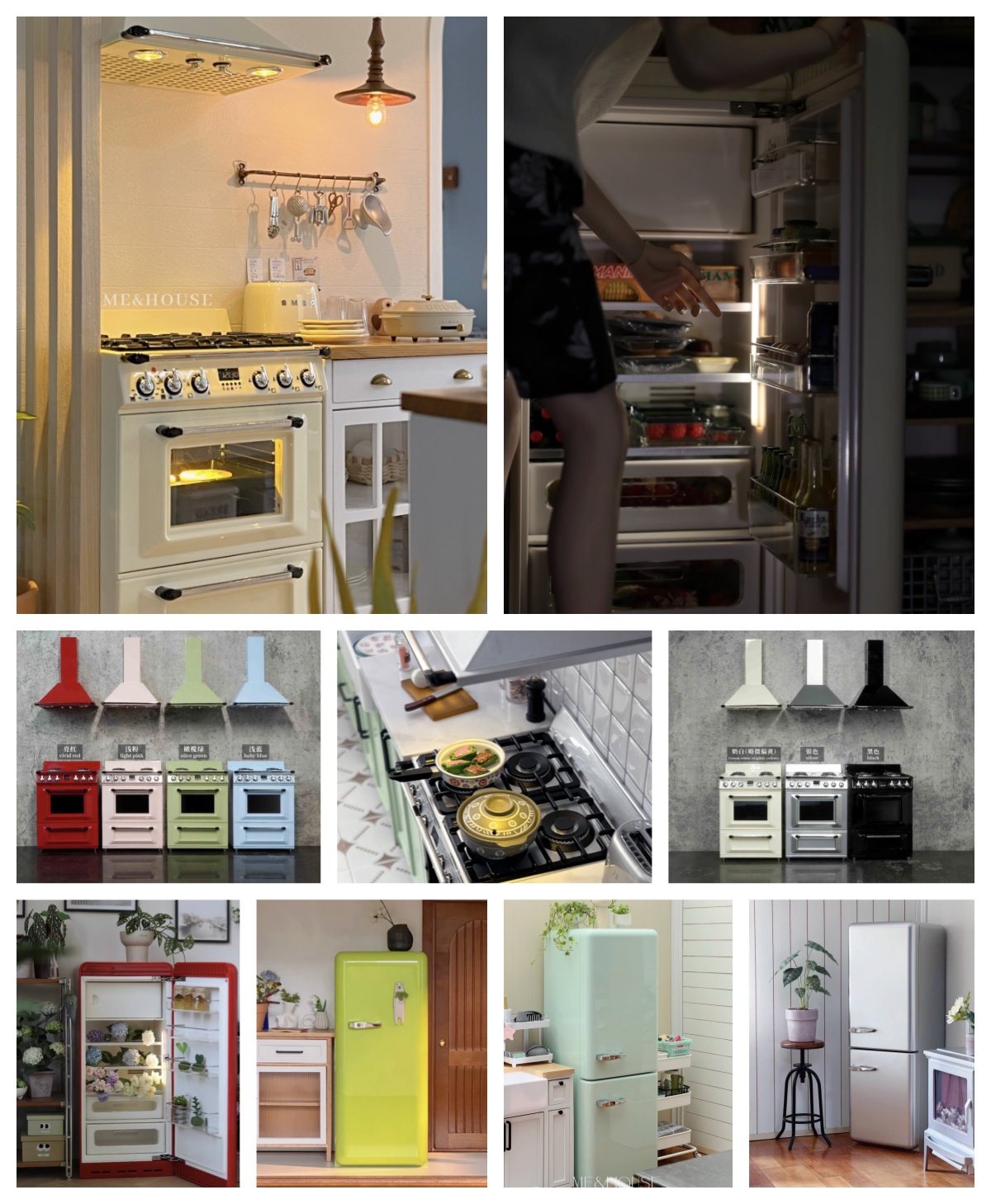 Miniature Baking Kitchen - 1/6 Modern Miniature Kitchen Furniture Blythe/BJD