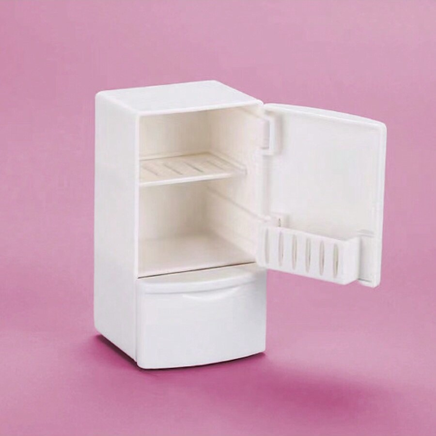 Miniature Baking Kitchen - Dollhouse Miniature Refrigerator: 1/12 Mini Simulated