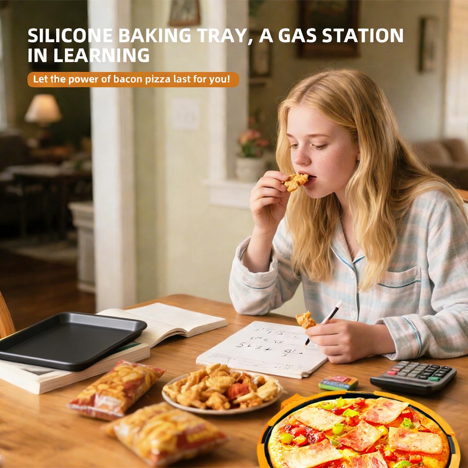 Kitchen Baking Tray - Microwave Grill Pan Quick-Heat Pizza Tray