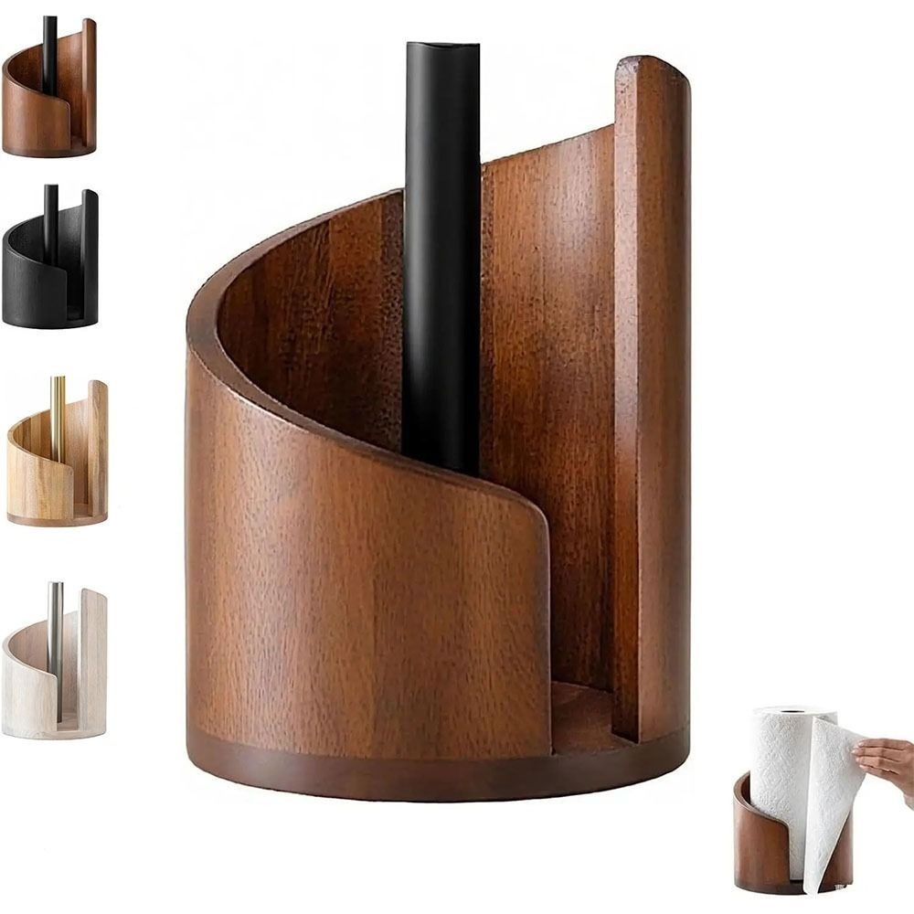 Kitchen Baking Paper Holder - Wooden Kitchen Paper Towel Holder Freestanding