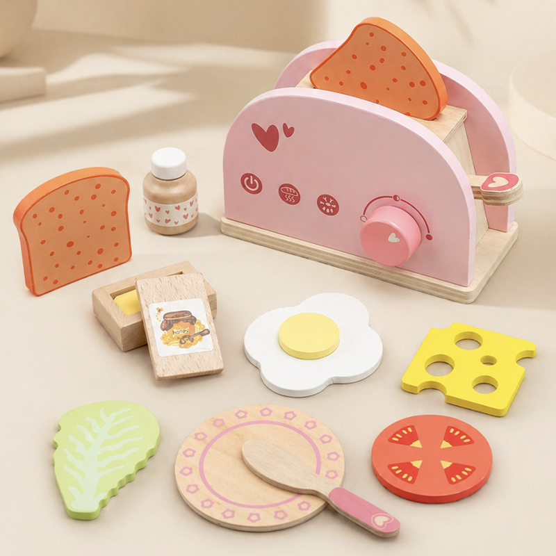 Kitchen And Baking Life - Pretend Play Wooden Kitchen Set Bread