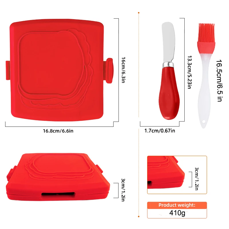 3pack Food Grade Sandwich Toas - Kitchen Baking Set 评论和价格