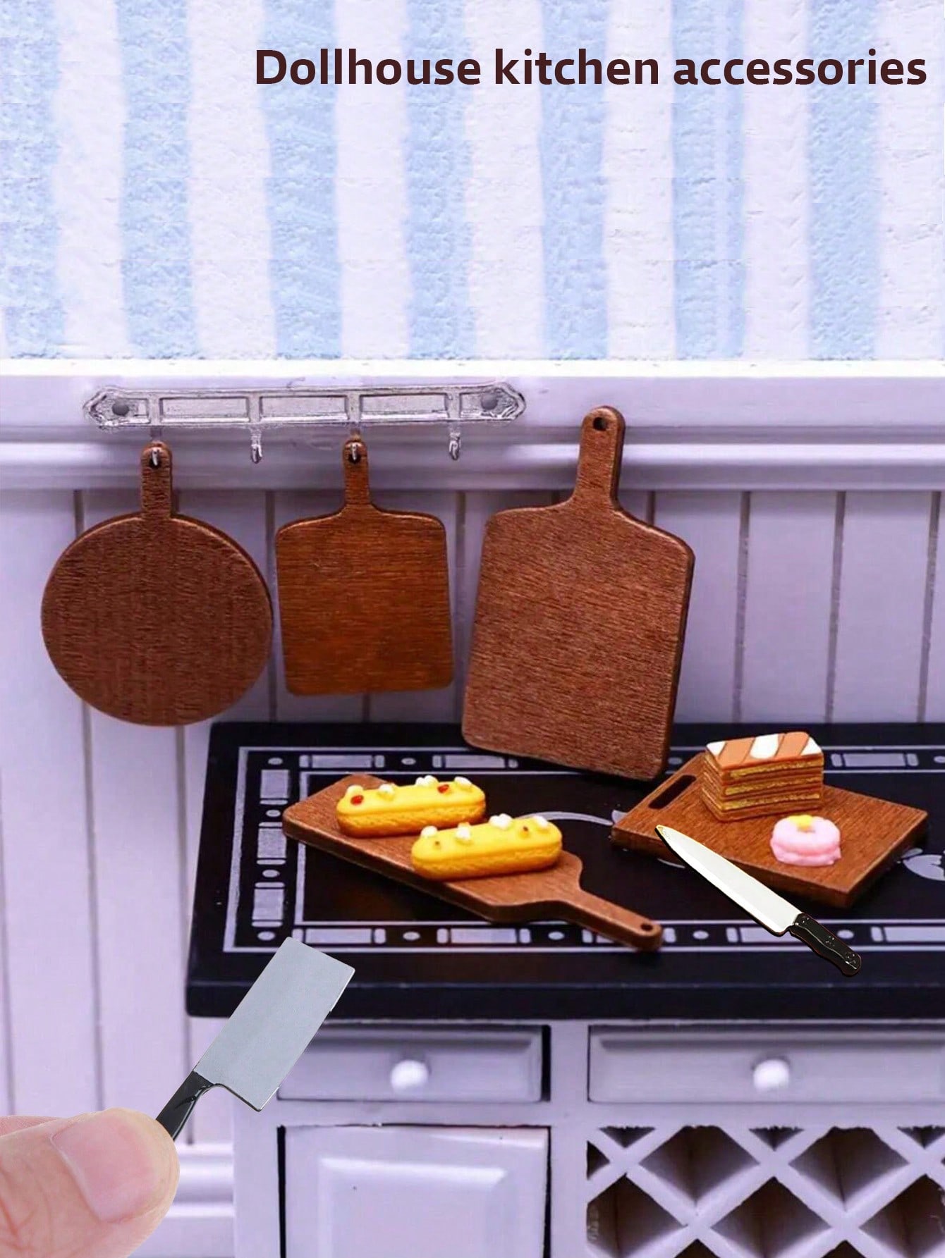 Dollhouse Mini Kitchen Set Cut - Miniature Baking Kitchen 评论和价格