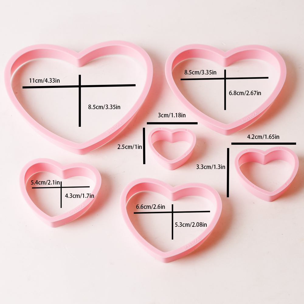 1set/3sets Pink Heart Star Flo - Kitchen Baking Set 评论和价格