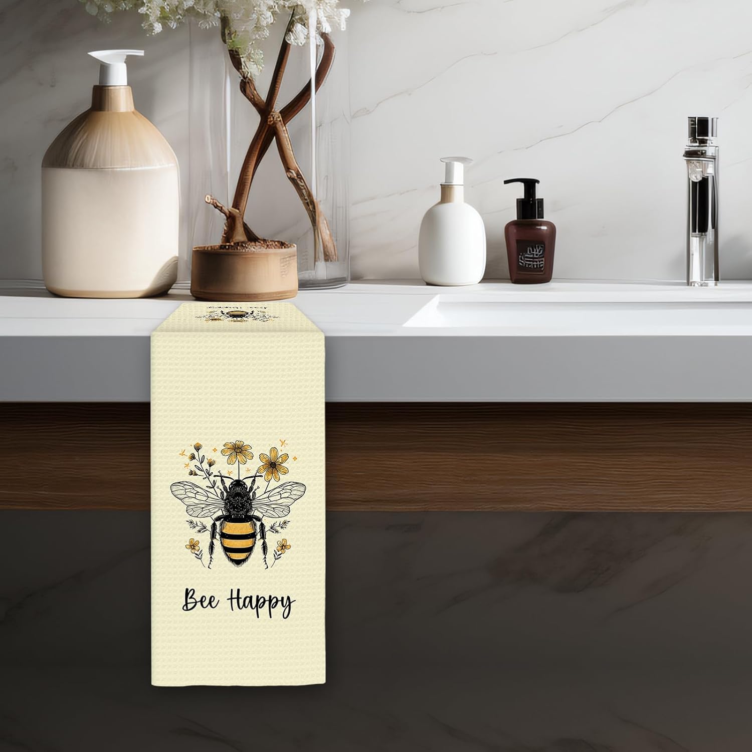 2Pcs, Summer Bee Happy Kitchen - Kitchen And Baking Life 评论和价格