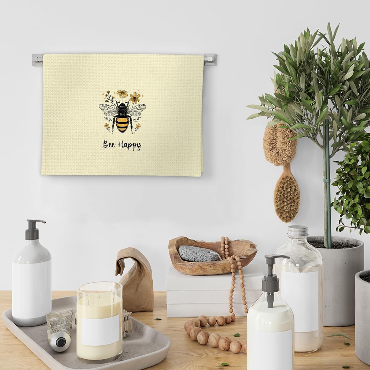 2Pcs, Summer Bee Happy Kitchen - Kitchen And Baking Life 评论和价格