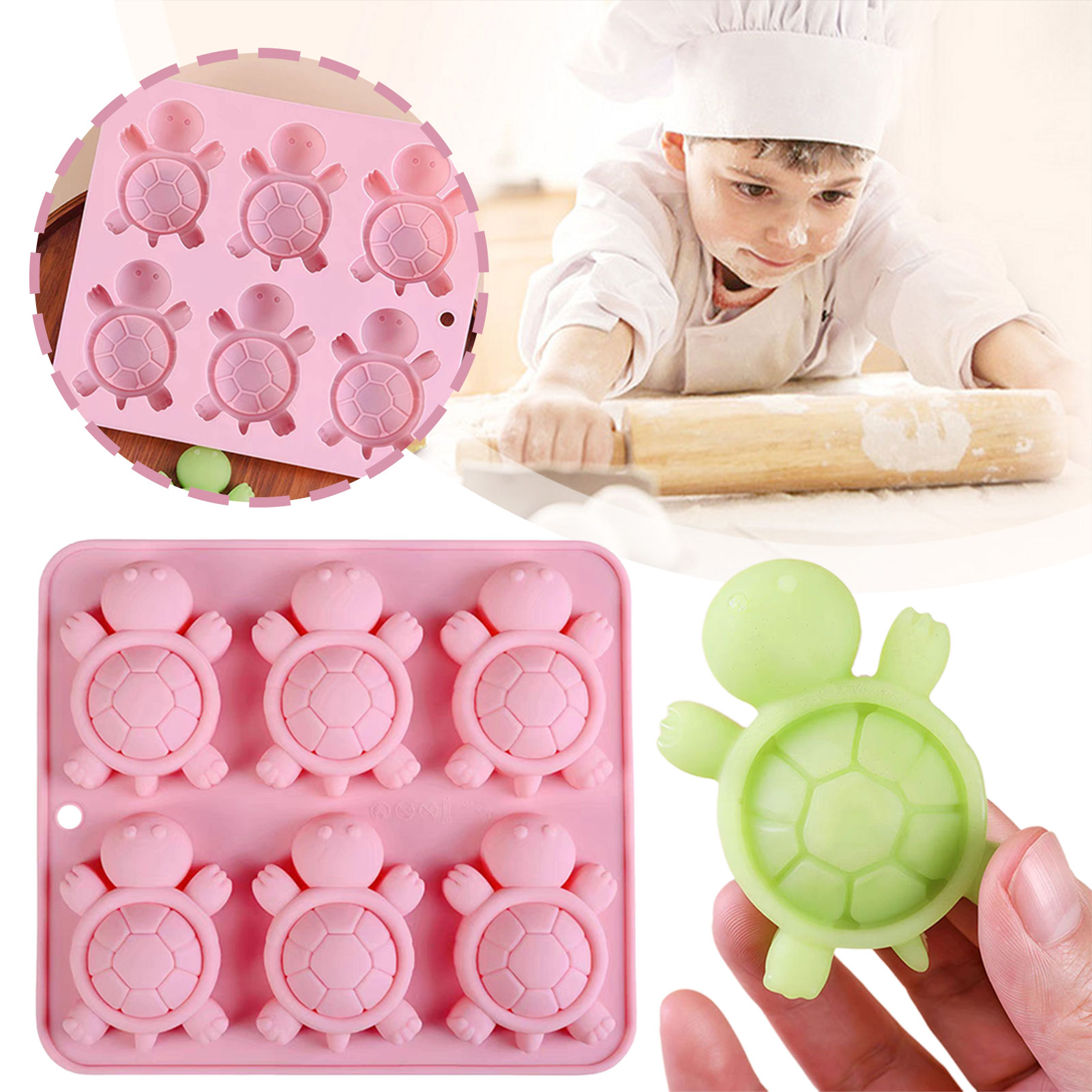 Turtles Ice Tray 3D Tortoises  - Kitchen Baking Tray 评论和价格