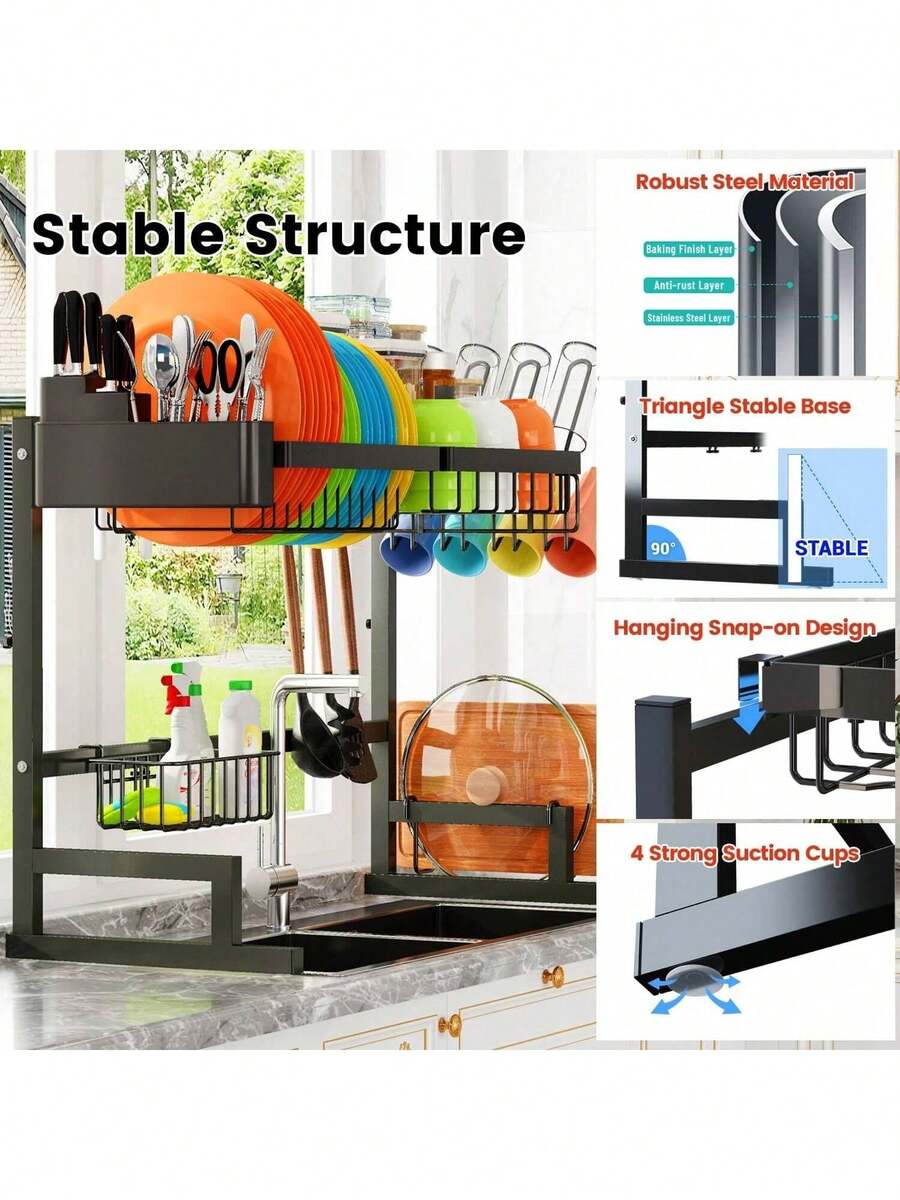 Dish Drying Rack-2-Tier Over-  - Kitchen Utensils 评论和价格