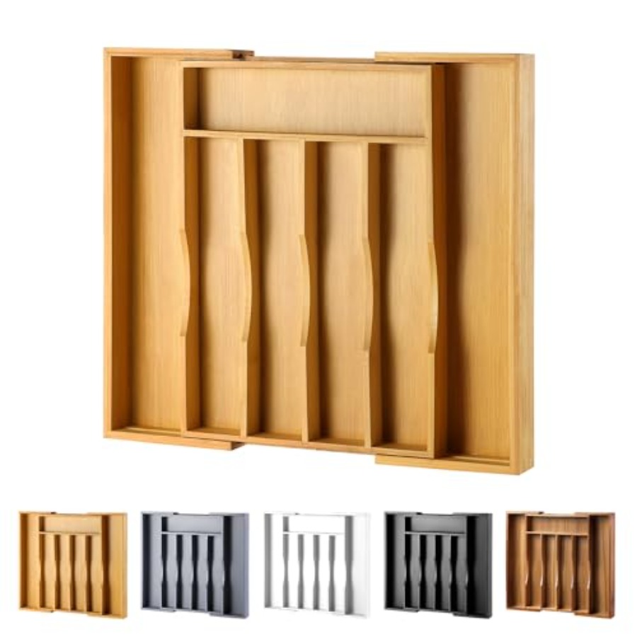 Expandable Bamboo Kitchen Draw - Kitchen Utensils 评论和价格