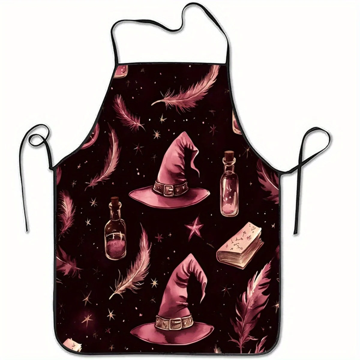 1pc Witch Hat & Feather Print  - Kitchen Witch Baking 评论和价格