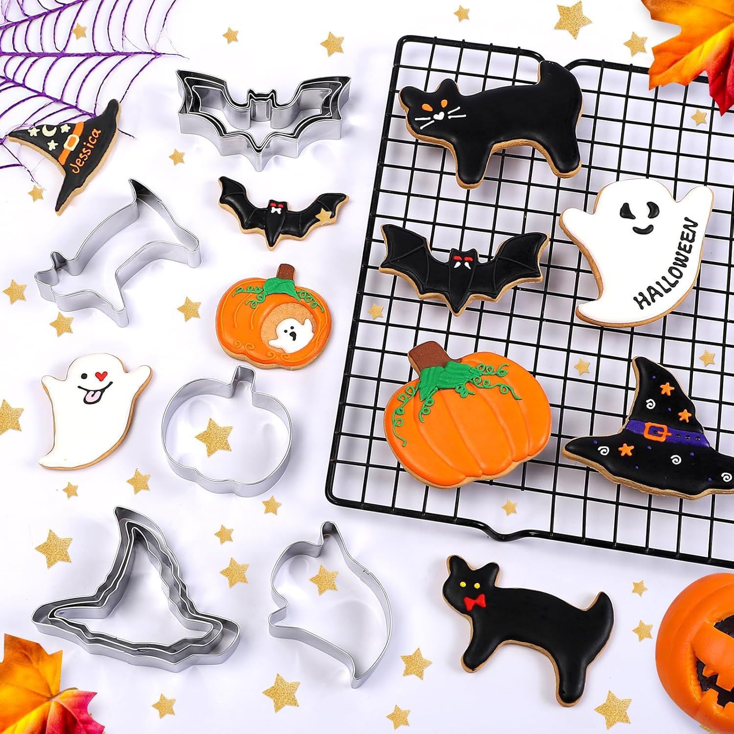 Halloween Cookie Mold 3-Piece  - Kitchen Witch Baking 评论和价格