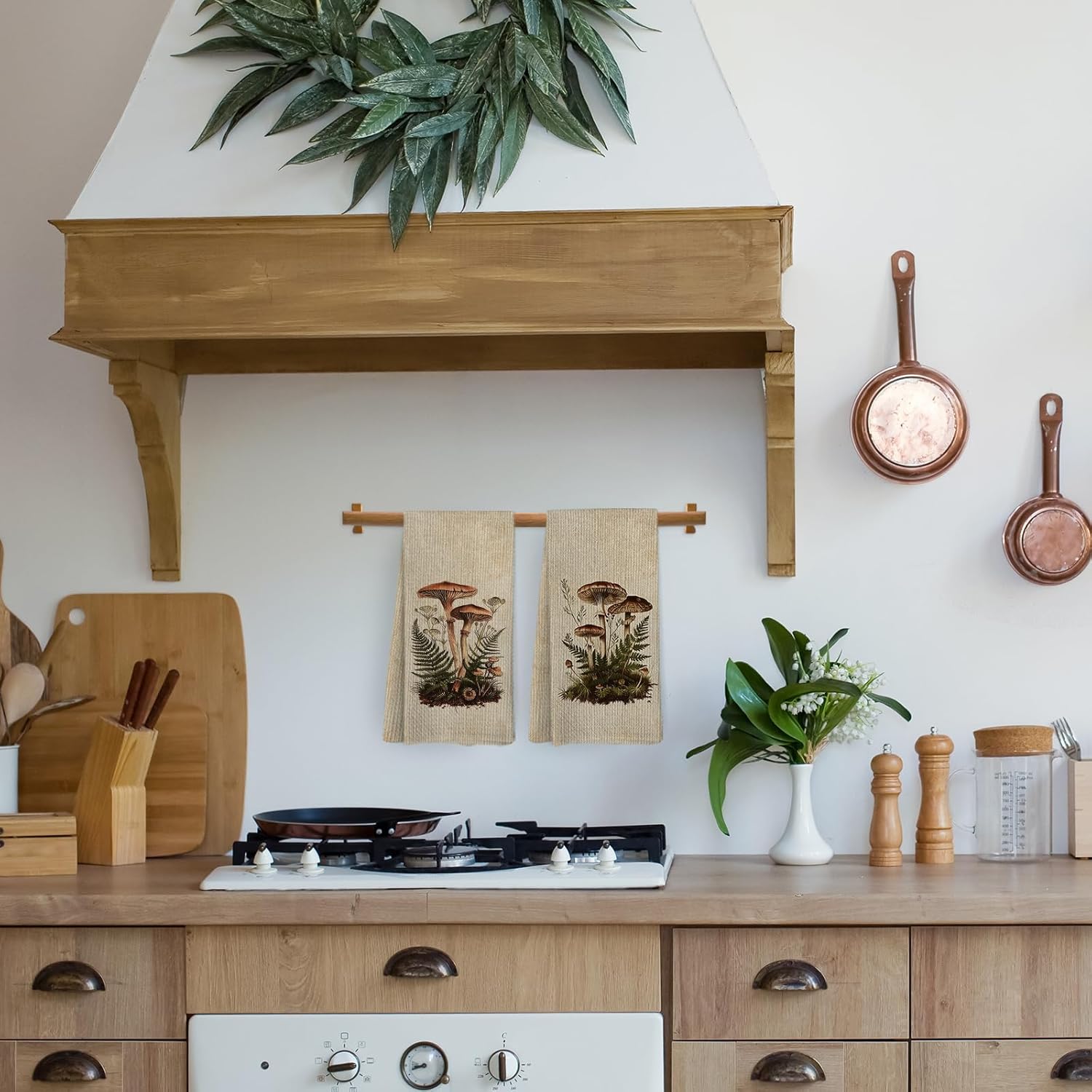 2Pcs, Vintage Mushroom Kitchen - Kitchen And Baking Life 评论和价格