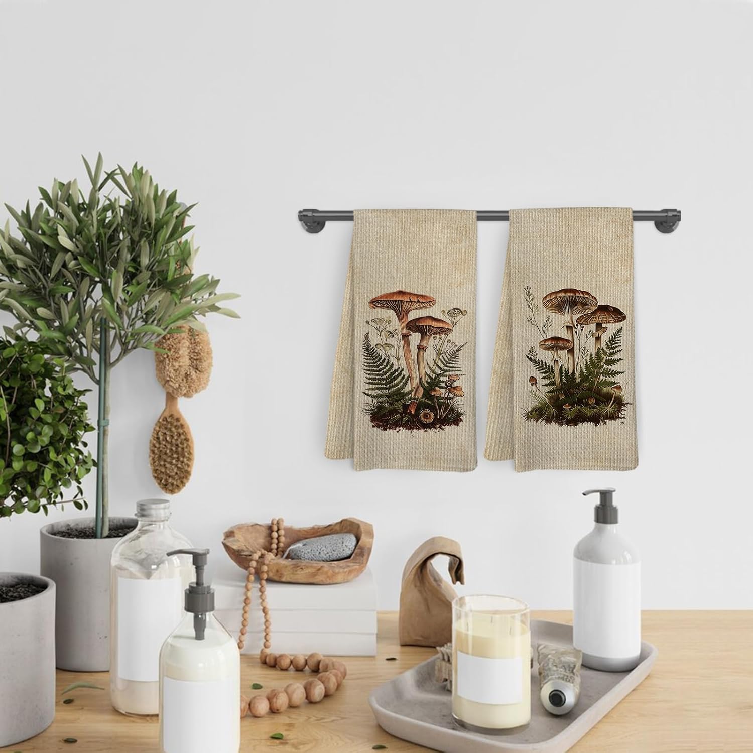 2Pcs, Vintage Mushroom Kitchen - Kitchen And Baking Life 评论和价格