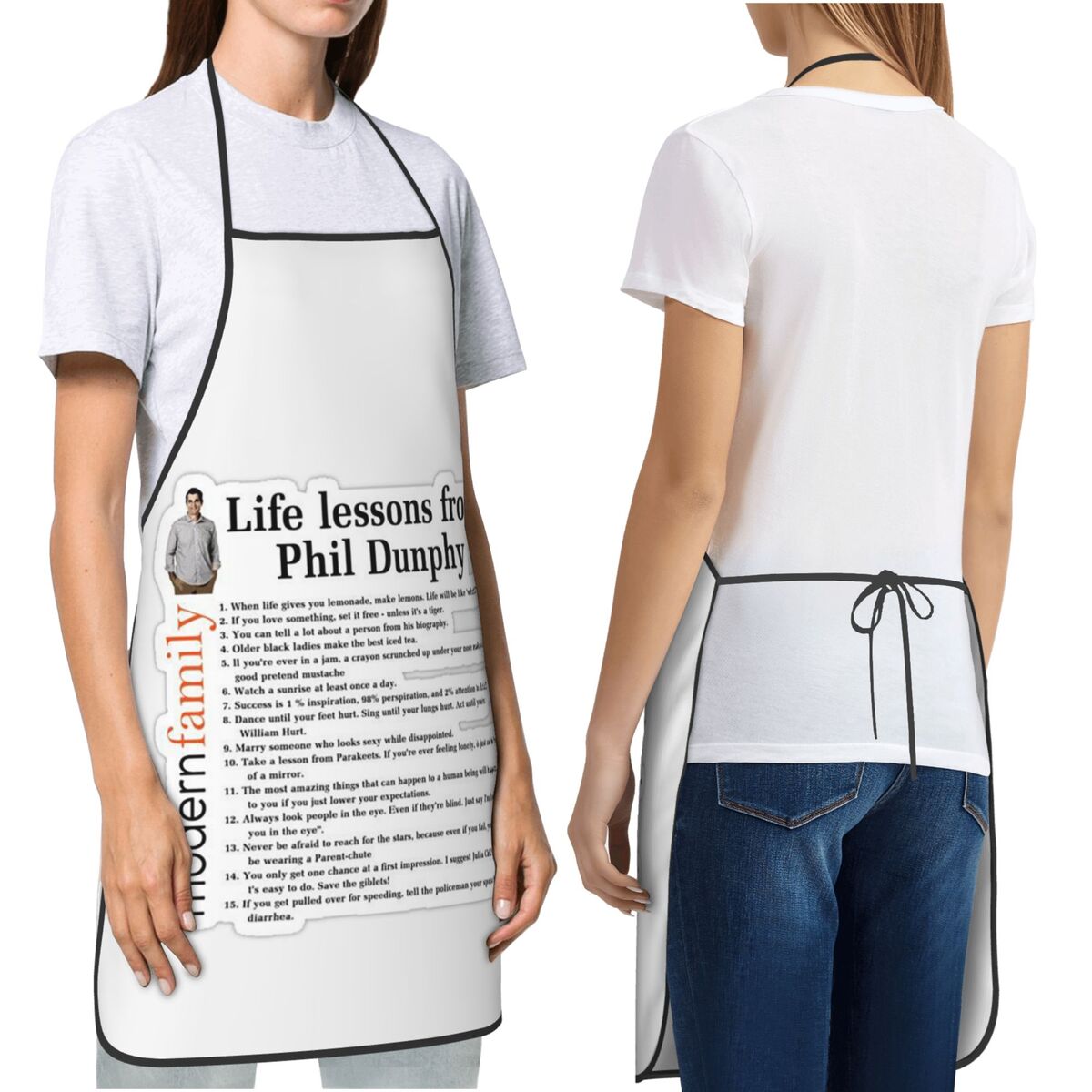 Life Lessons Phil Dunphy Apron - Kitchen And Baking Life 评论和价格