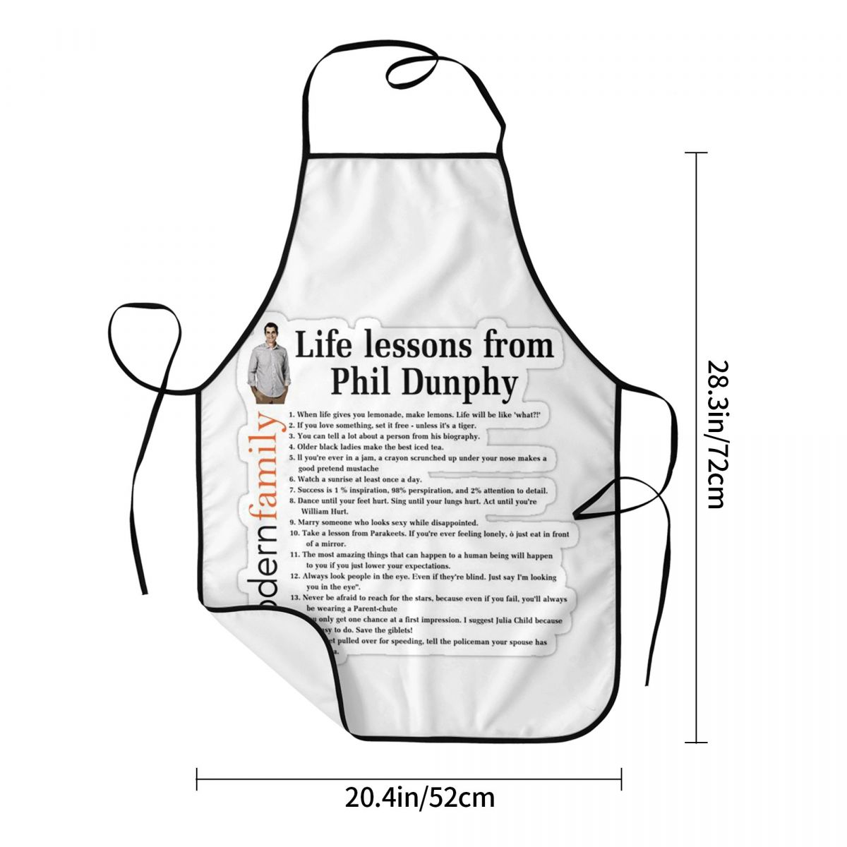 Life Lessons Phil Dunphy Apron - Kitchen And Baking Life 评论和价格