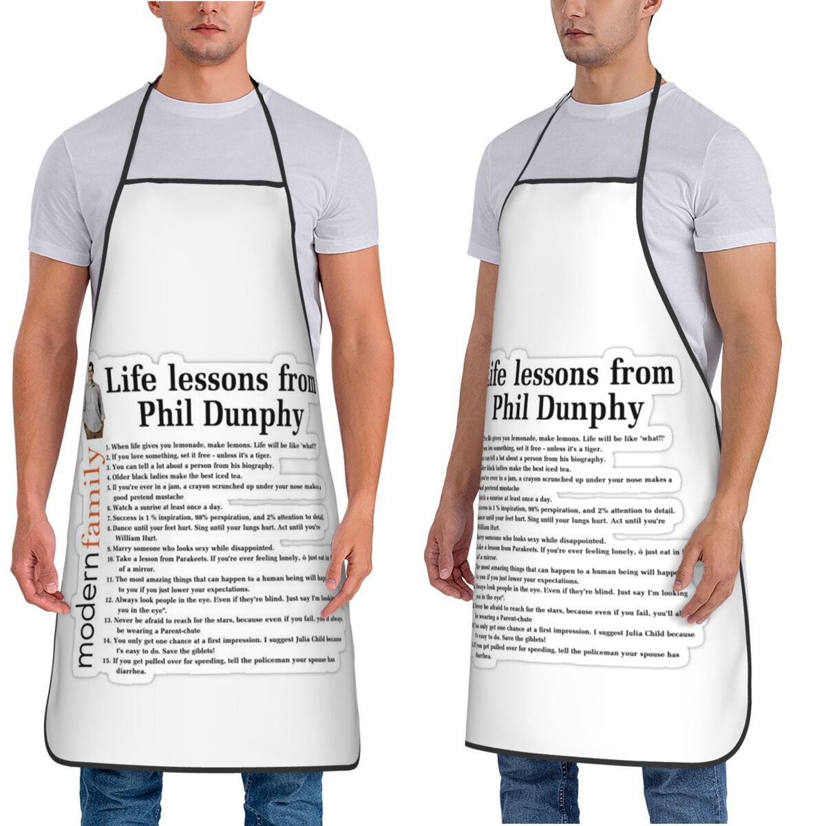 Life Lessons Phil Dunphy Apron - Kitchen And Baking Life 评论和价格