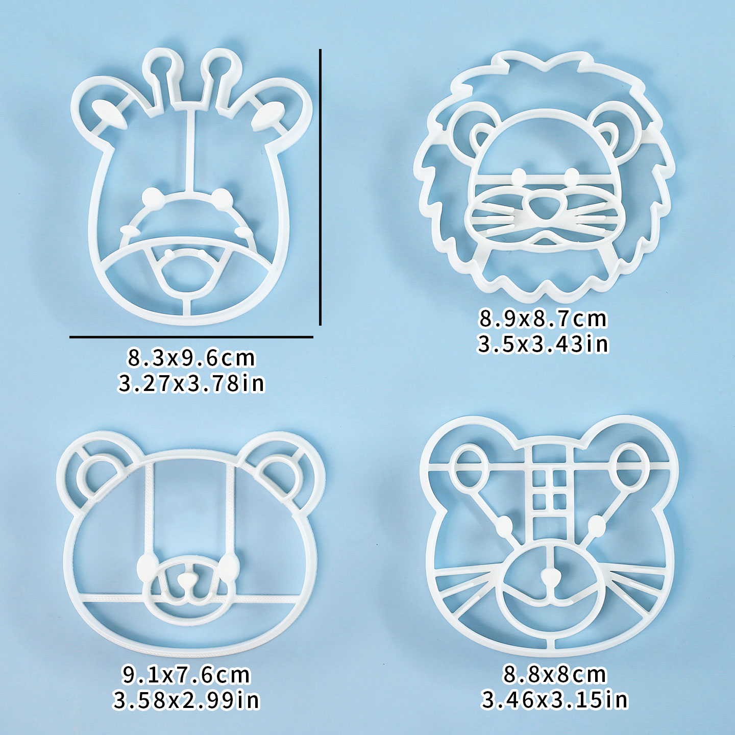 4 Pcs Animal Cookie Cutters Se - Kitchen Baking Set 评论和价格