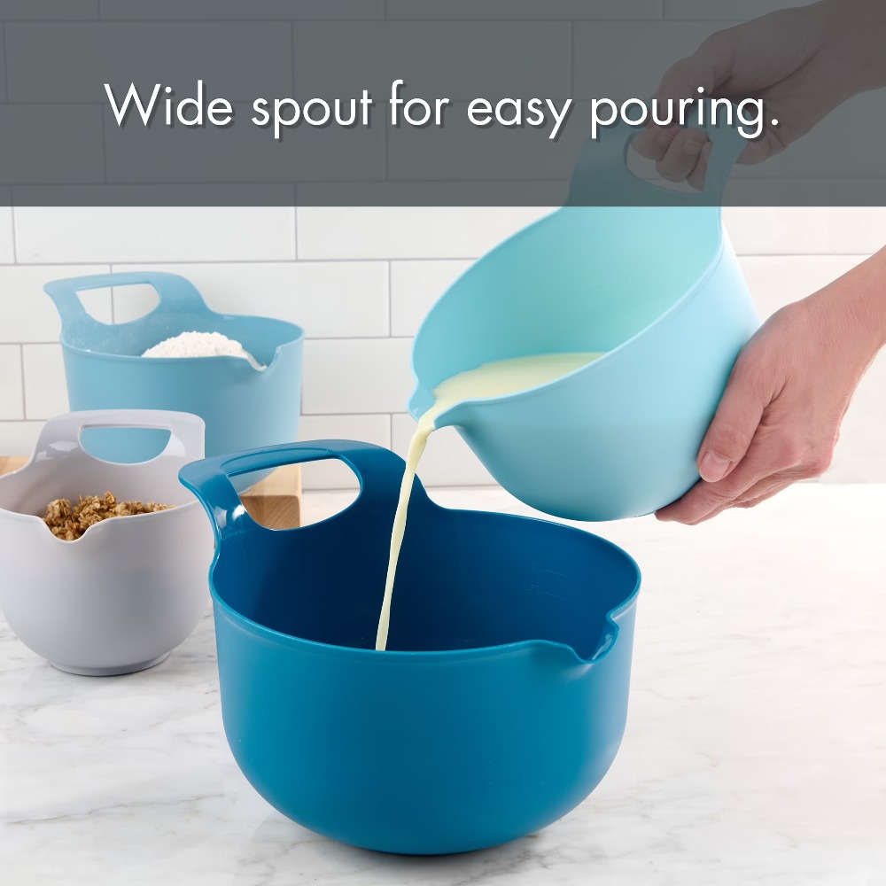 Nesting Plastic Mixing Bowls S - Kitchen Baking Set 评论和价格