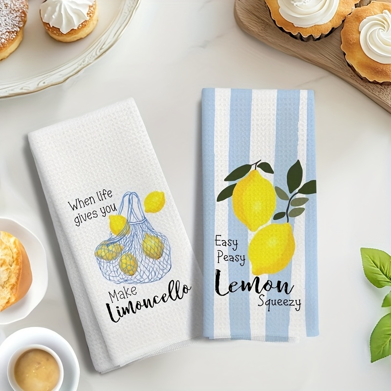 2Pcs, Lemon Mesh Kitchen Towel - Kitchen Baking Set 评论和价格