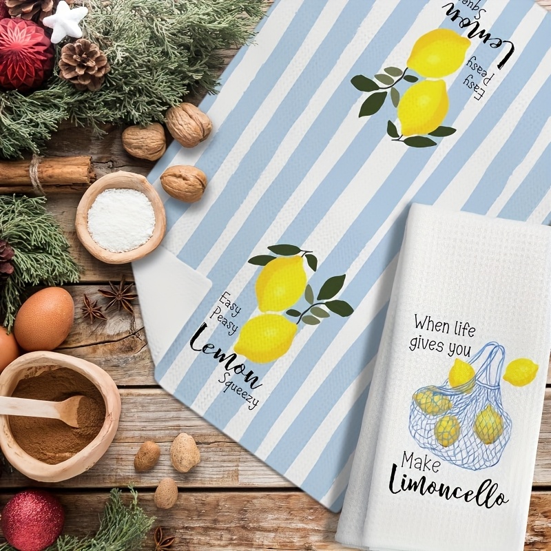 2Pcs, Lemon Mesh Kitchen Towel - Kitchen Baking Set 评论和价格