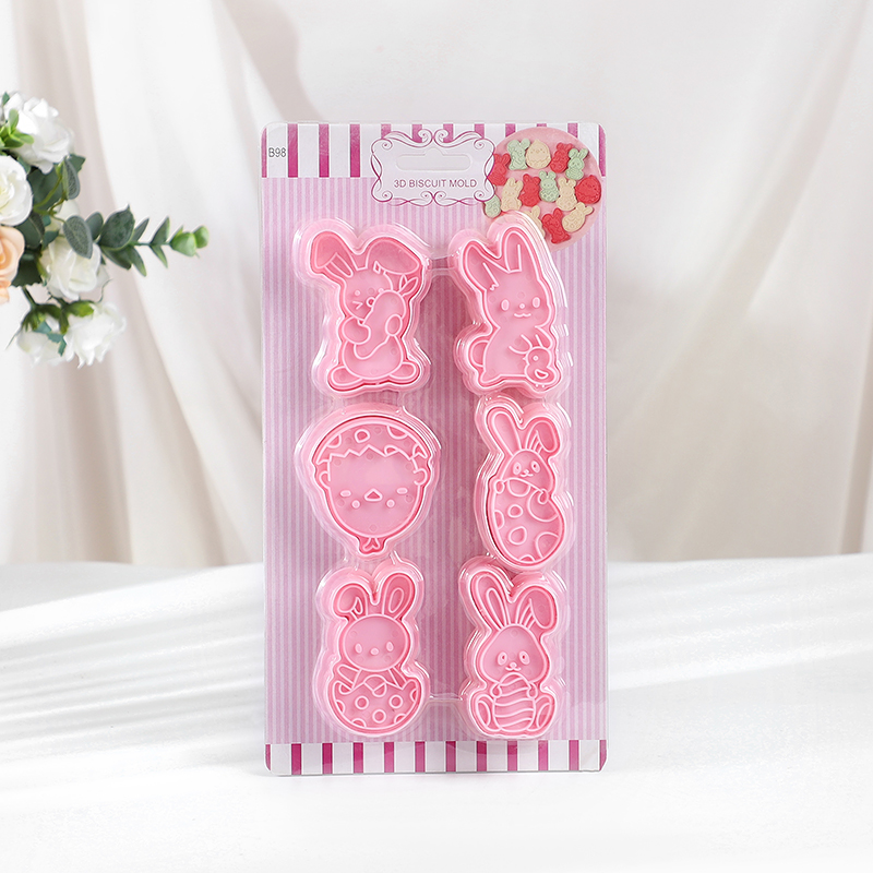 6pcs/Set Easter Bunny Cookie C - Kitchen Baking Set 评论和价格