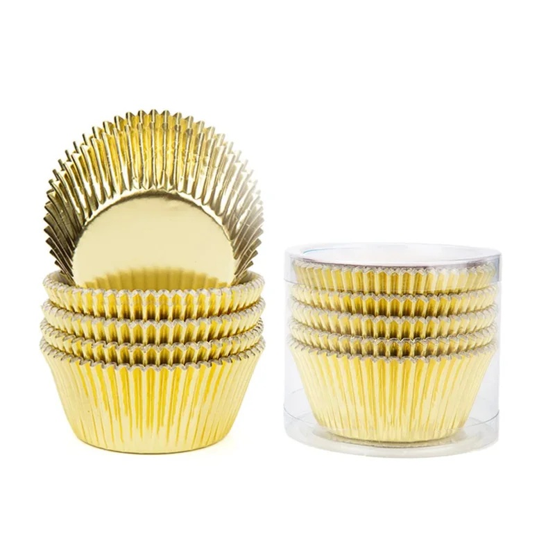 100 piece set of gold foil cup - Kitchen Baking Set 评论和价格