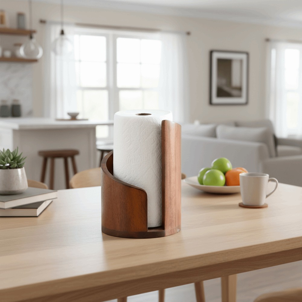 Wooden Kitchen Paper Towel Hol - Kitchen Baking Paper Holder 评论和价格