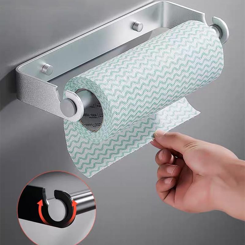 Black Silver Aluminum Cling Fi - Kitchen Baking Paper Holder 评论和价格