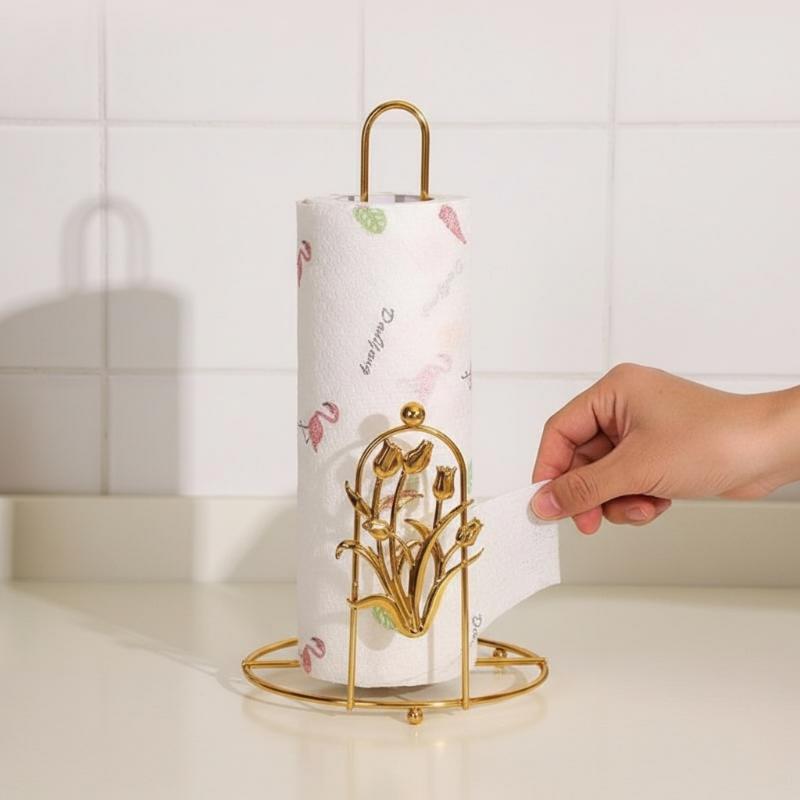 #@Retro Iron Tree Paper Towel  - Kitchen Baking Paper Holder 评论和价格
