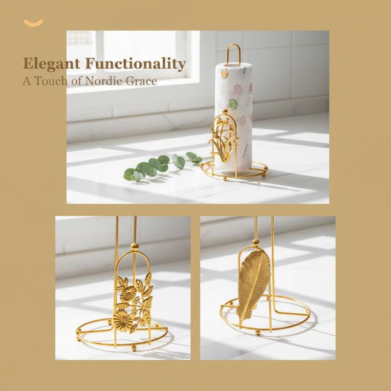 #@Retro Iron Tree Paper Towel  - Kitchen Baking Paper Holder 评论和价格