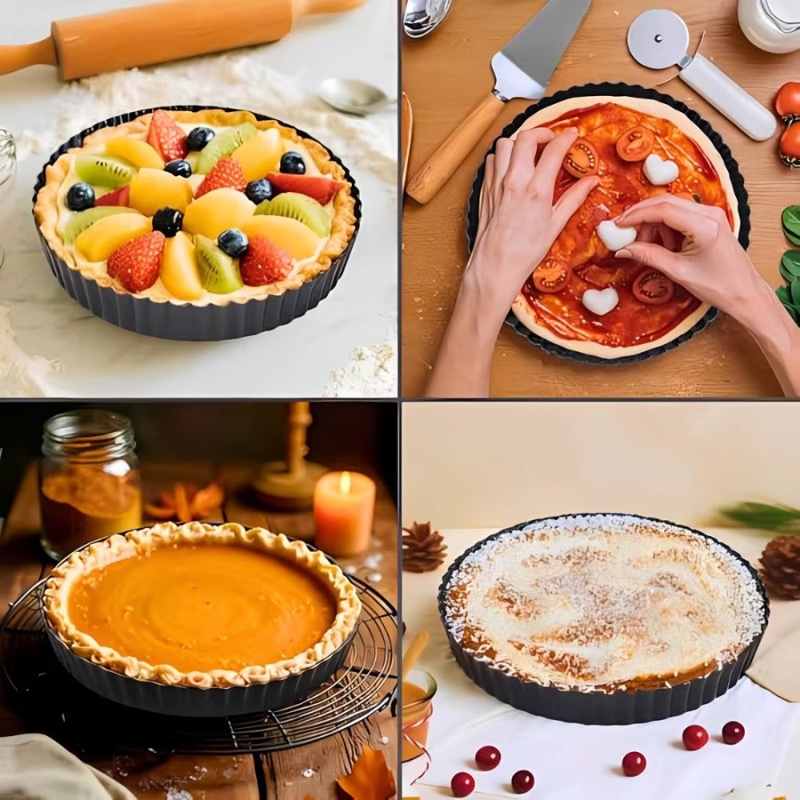 1pc Removable Bottom Fluted Ta - Kitchen Baking Tray 评论和价格